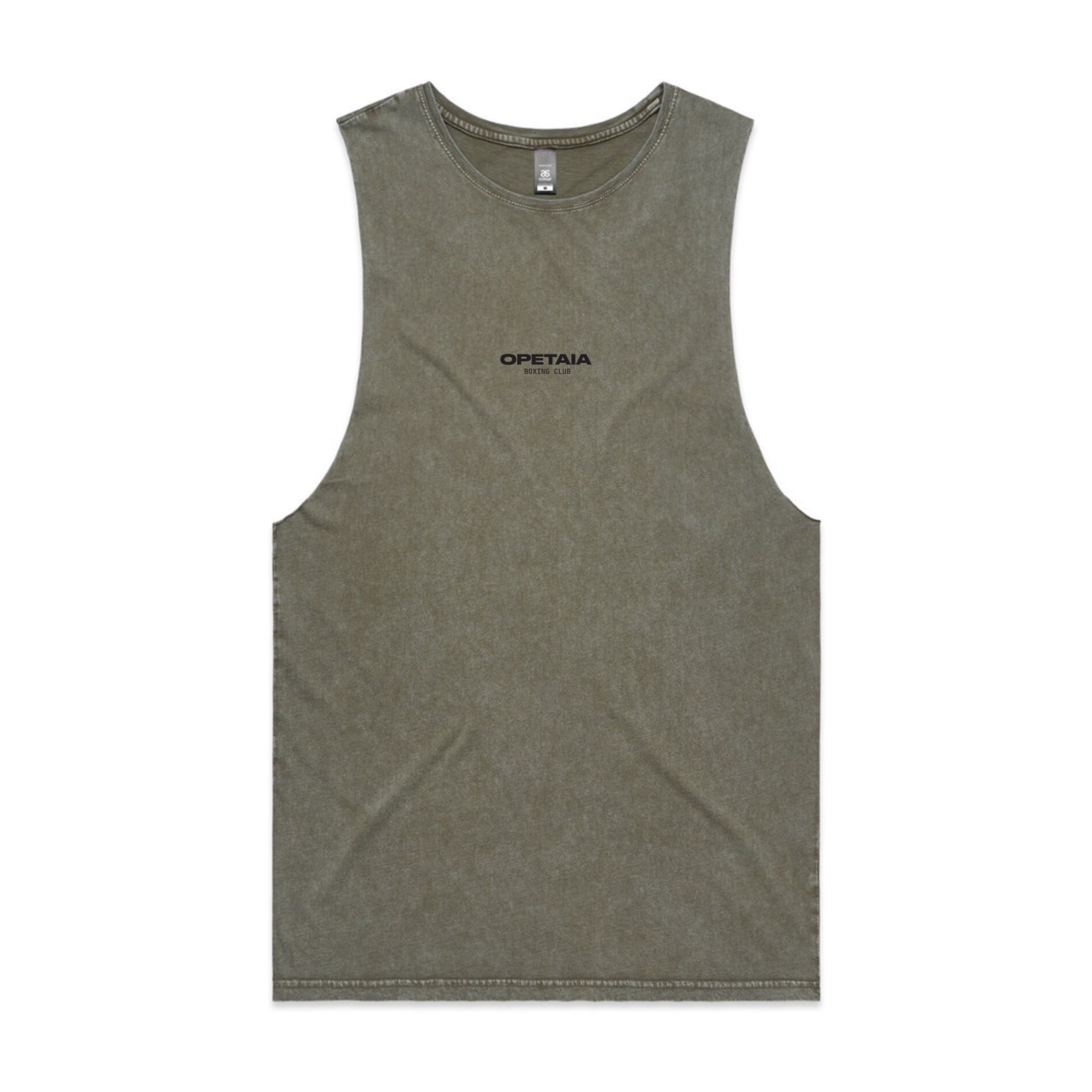 Opetaia Boxing Club Stone Wash Muscle Singlet Small Logo