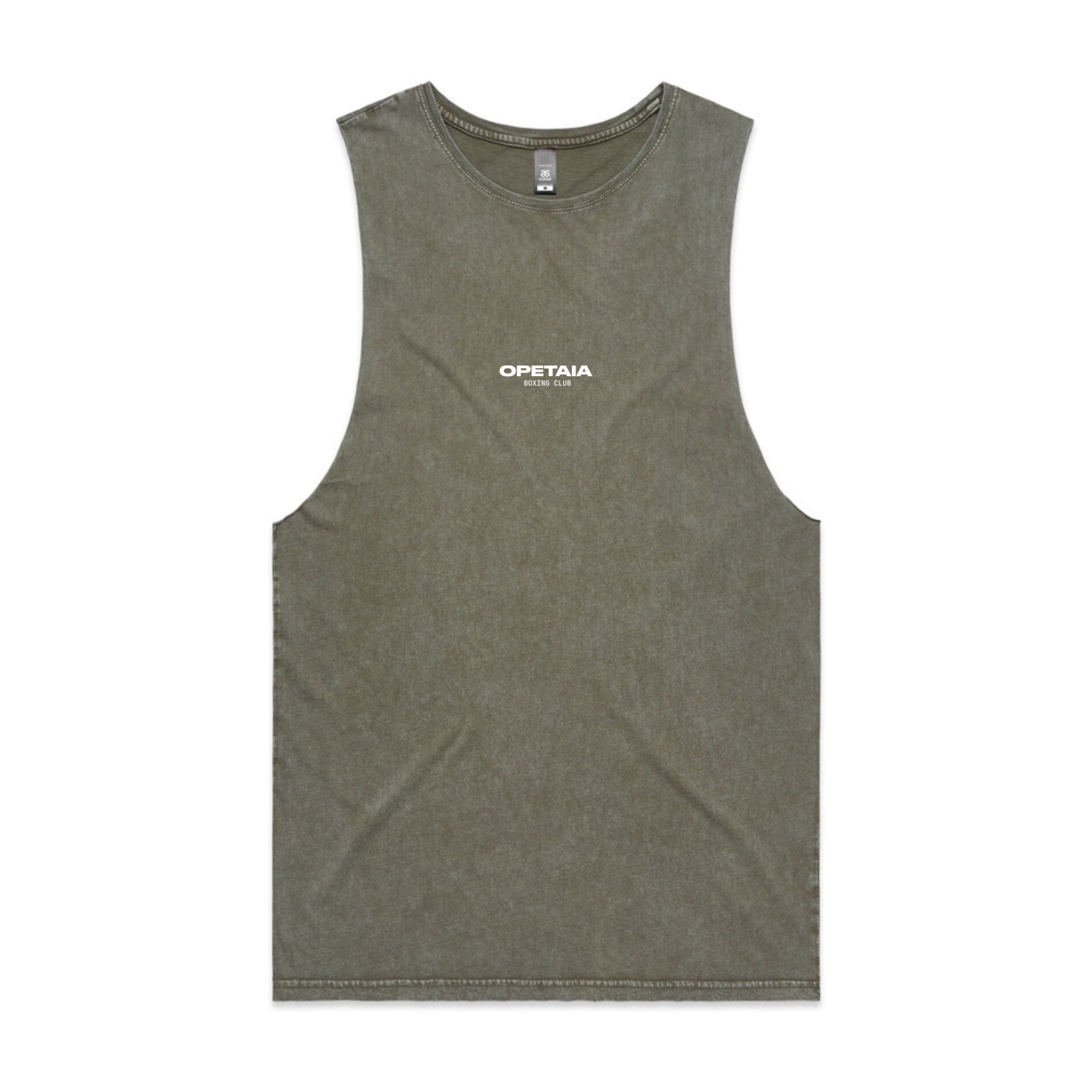 Opetaia Boxing Club Stone Wash Muscle Singlet Small Logo