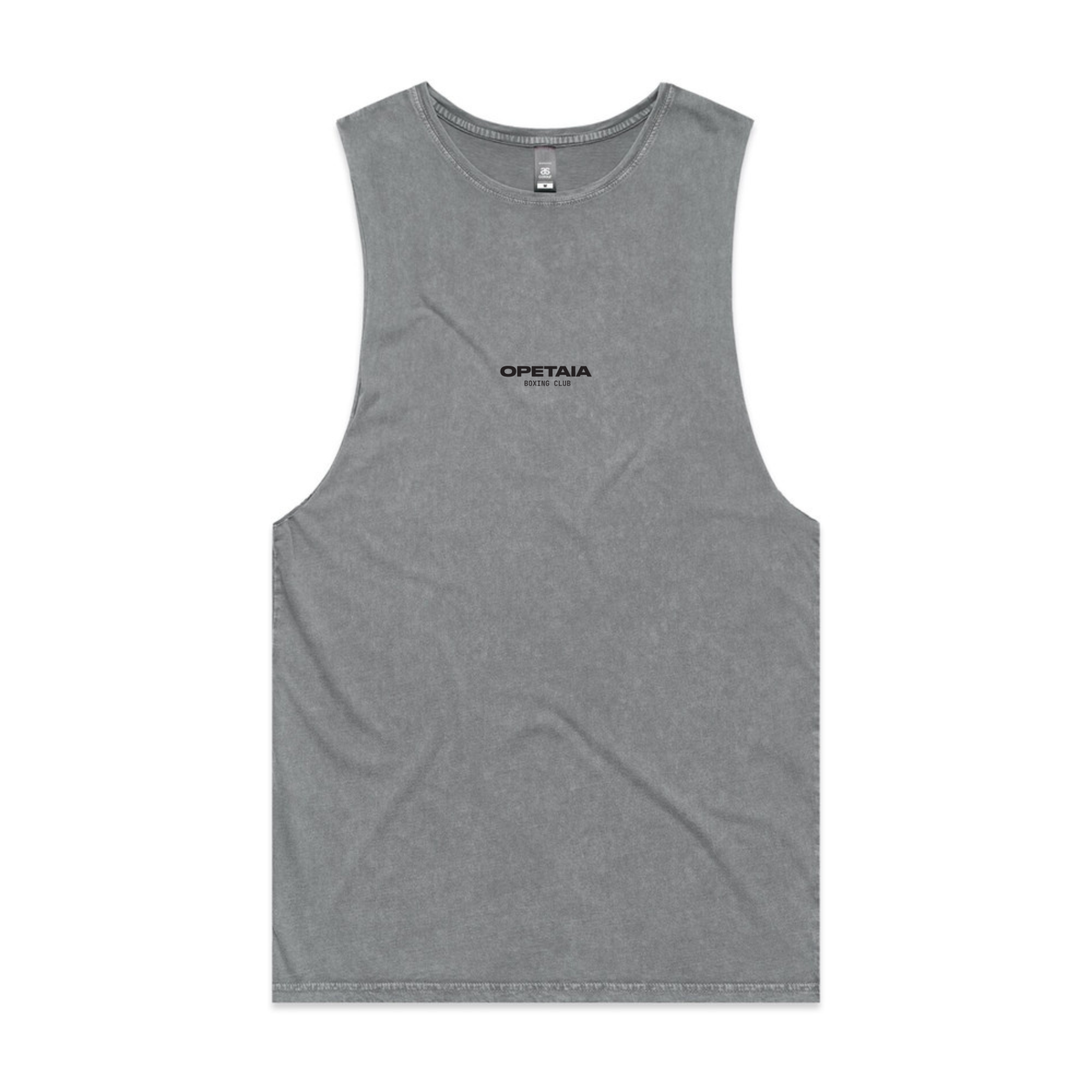 Opetaia Boxing Club Stone Wash Muscle Singlet Small Logo