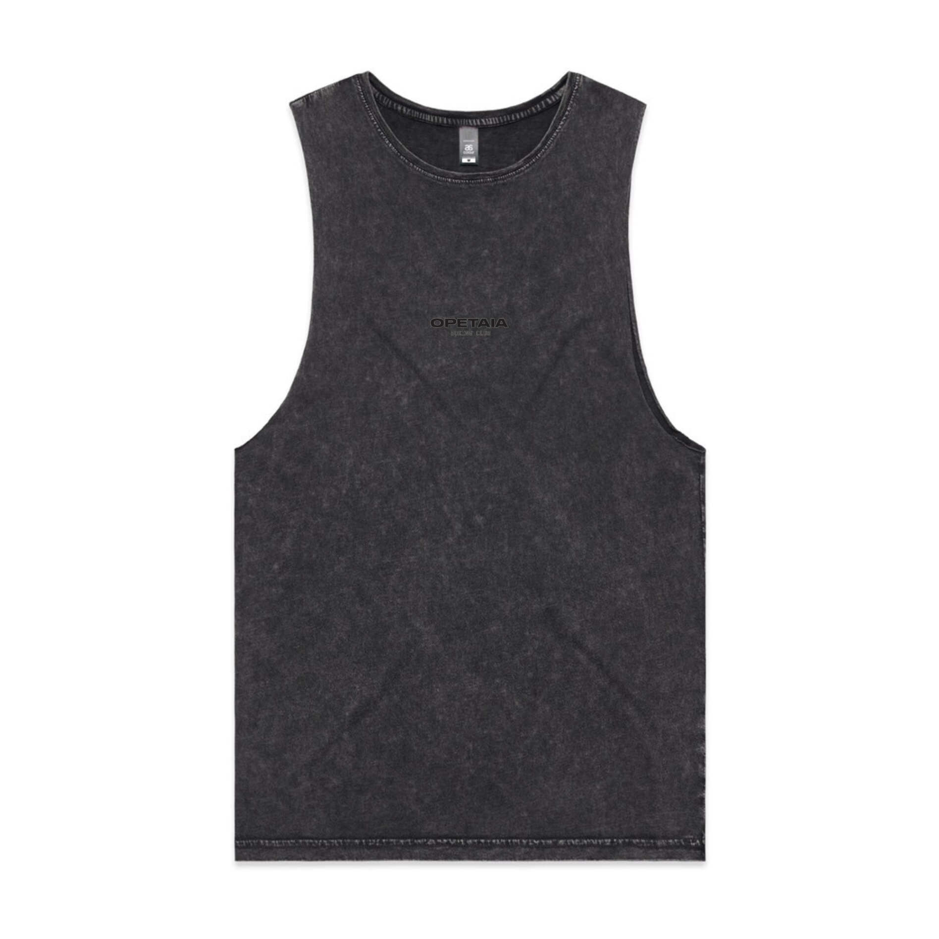 Opetaia Boxing Club Stone Wash Muscle Singlet Small Logo