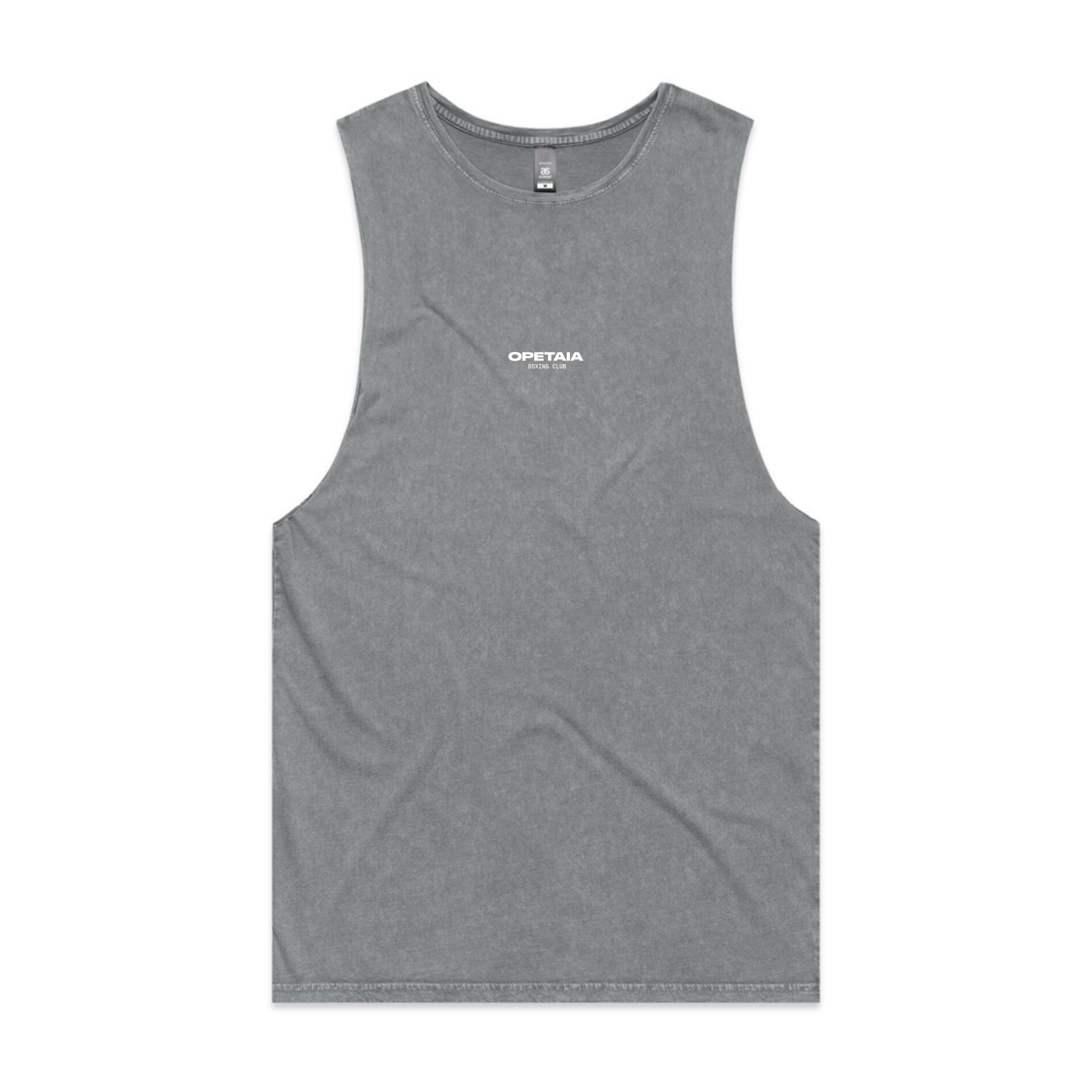 Opetaia Boxing Club Stone Wash Muscle Singlet Small Logo